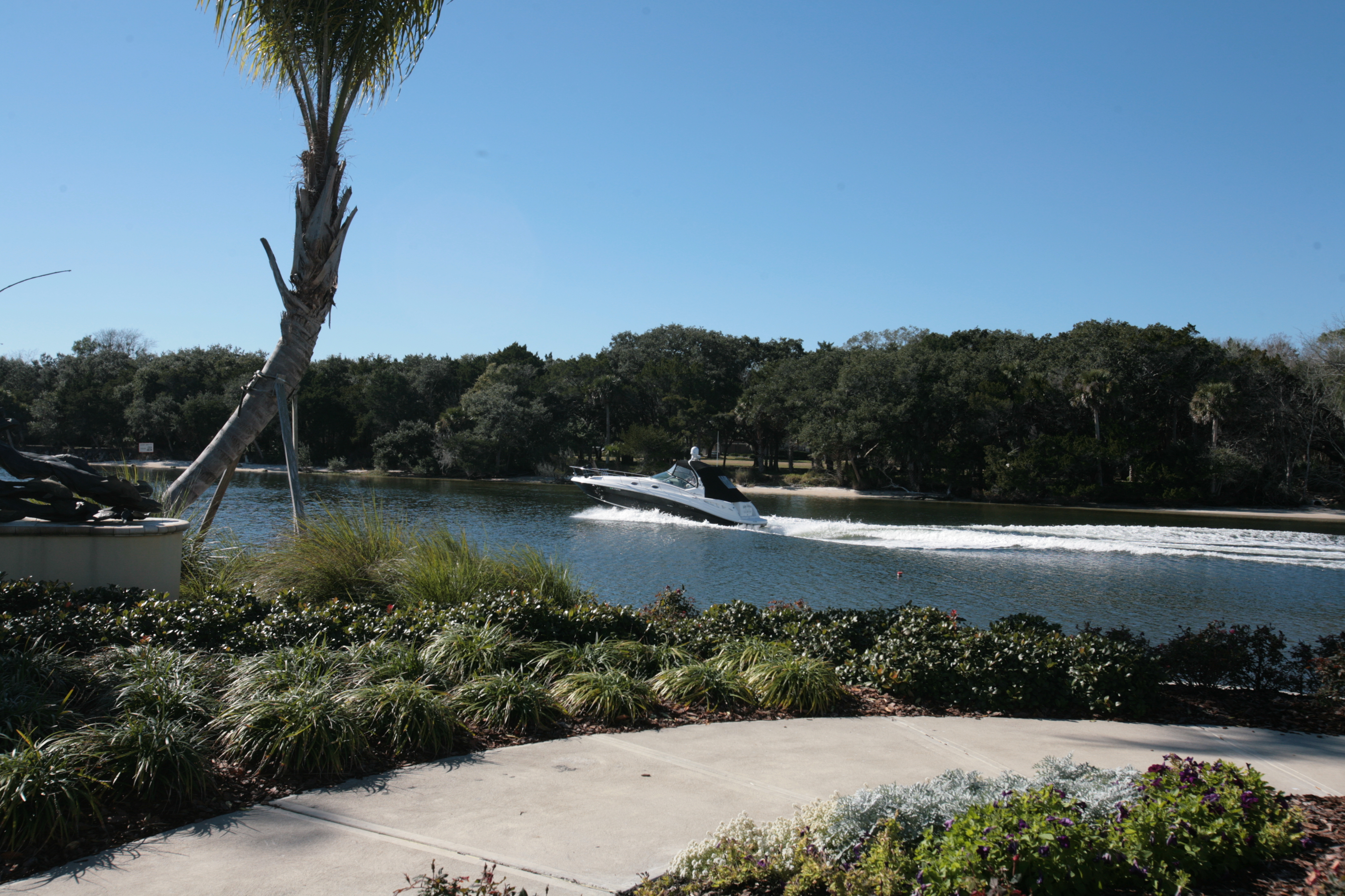 yacht harbor boat on intracoastal