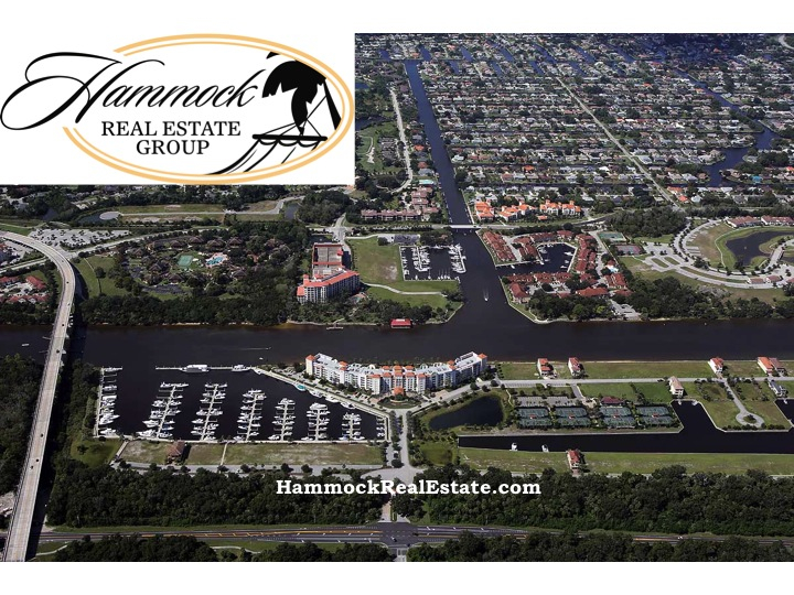 yacht harbor village aerial with hammock logo